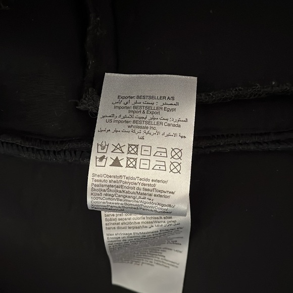 Moto Biker Jacket Pockets 100% Cotton Navy, Size L - Picture 11 of 11